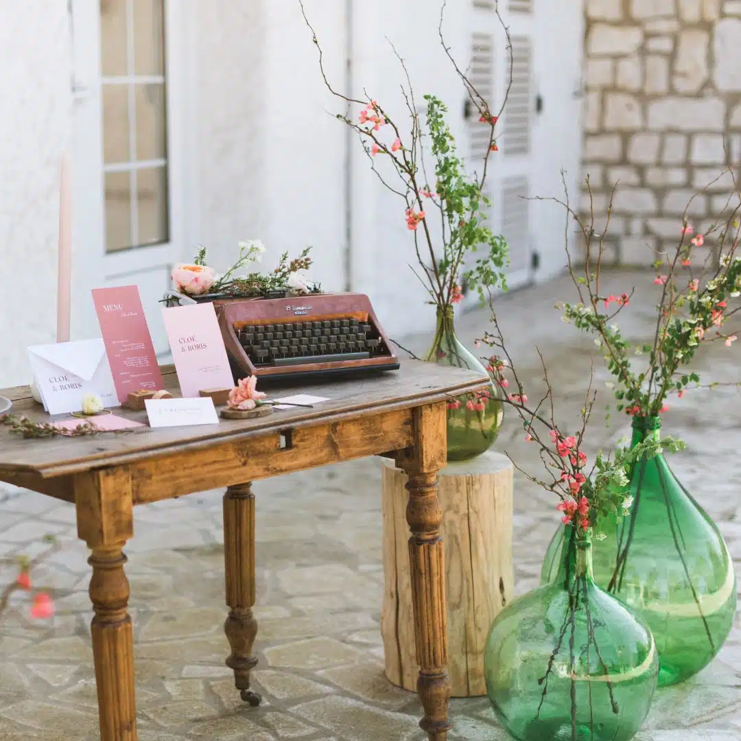 Décor livre d’or champêtre