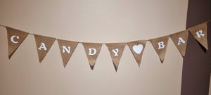 banderole CANDY BAR en jute