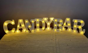 Lettrage CANDY BAR lumineux