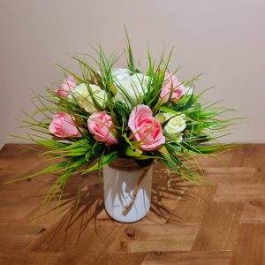 compositions florale moyennes rose & blanc